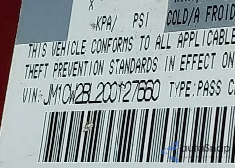 2012 Mazda Mazda5 Sport z USA, uszkodzony, nr VIN JM1CW2BL2C0127660